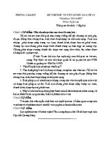 Đề thi thử tuyển sinh vào Lớp 10 THPT môn Ngữ văn - Năm học 2016-2017